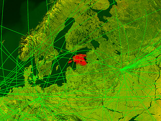 Image showing Estonia on digital map