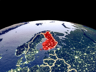 Image showing Finland on Earth from space