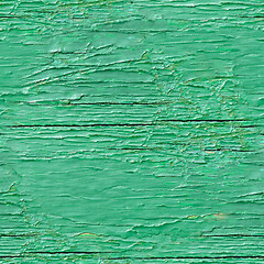 Image showing Seamless texture of green painted wooden boards