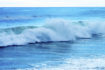 Image showing Splashing Blue Waves
