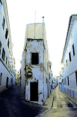 Image showing Narrow street in Mahon, Menorca, Spain