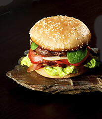 Image showing Fresh Tasty Hamburger