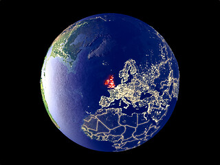 Image showing British Isles on Earth from space