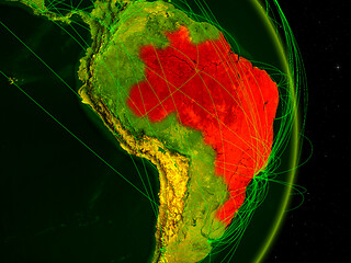 Image showing Brazil on digital Earth