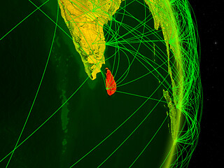 Image showing Sri Lanka on digital Earth