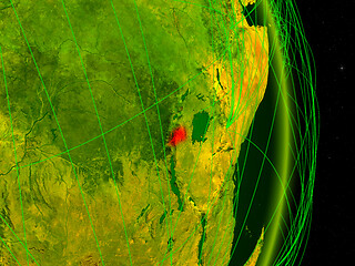 Image showing Rwanda on digital Earth