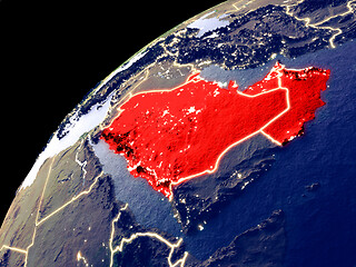 Image showing Satellite view of CCASG countries on Earth