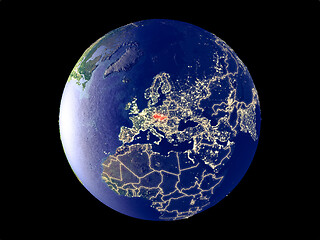 Image showing Former Czechoslovakia on Earth from space