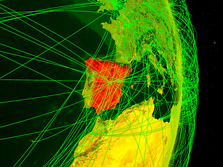 Image showing Spain on digital Earth