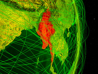 Image showing Myanmar on digital Earth