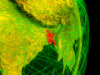 Image showing Bangladesh on digital Earth