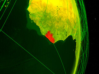 Image showing Liberia on digital Earth