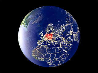 Image showing Central Europe on Earth from space