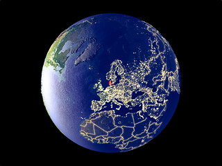 Image showing Denmark on Earth from space