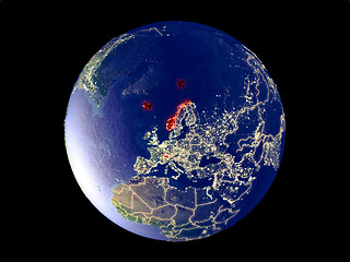 Image showing EFTA countries on Earth from space