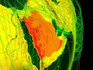 Image showing Saudi Arabia on digital Earth