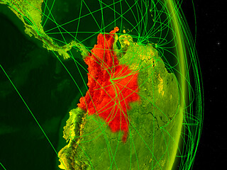 Image showing Colombia on digital Earth