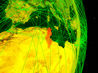 Image showing Tunisia on digital Earth
