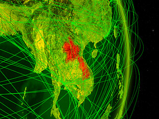 Image showing Laos on digital Earth