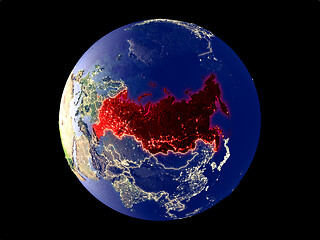 Image showing Russia on Earth from space