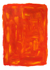 Image showing Vibrant orange abstract oil painting