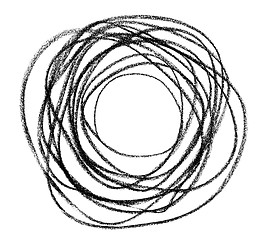 Image showing Black doodle circular shape