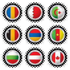 Image showing halftone flag button 2