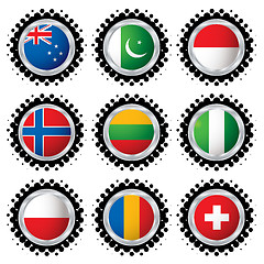 Image showing halftone flag buttons 3