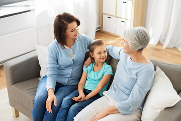 Image showing portrait of mother, daughter and grandmother