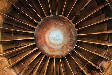 Image showing Old Jet Engine Closeup, Dust Build Up