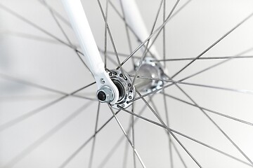 Image showing Bicycle detail in a garage