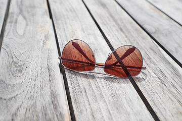 Image showing Sunglasses on a table