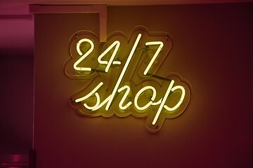 Image showing Twenty-four seven shop sign