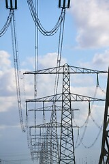 Image showing Electric lines, high voltage