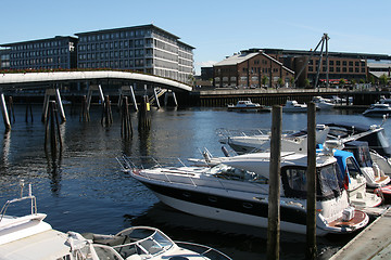 Image showing Small boats in the city