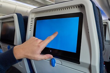 Image showing Plane infotainment lcd screen