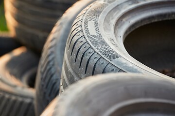 Image showing Tyres trown away