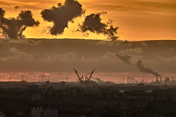 Image showing Dramatic Industrial Landscape