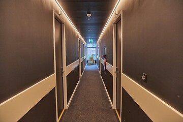 Image showing Corridor with dark walls