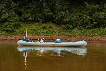 Image showing Canoe on the river