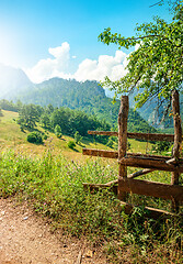 Image showing Fence in a canyon