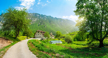 Image showing Road near monastery Dobrilovina