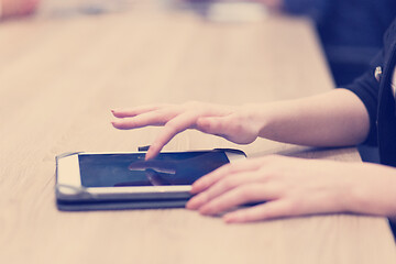 Image showing Businesswoman using tablet