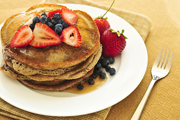 Image showing Stack of pancakes