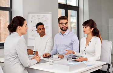 Image showing recruiters having job interview with employee