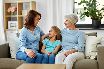 Image showing smiling mother, daughter and grandmother