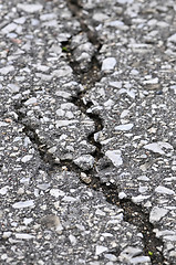 Image showing Crack in asphalt