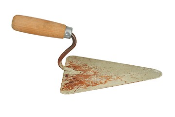 Image showing Bricklayer's trowel on white