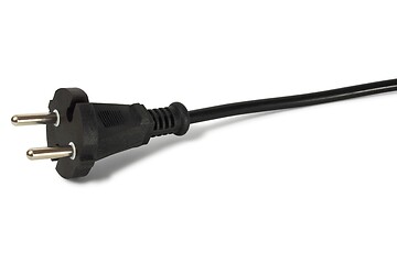 Image showing Black electric plug