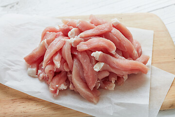 Image showing fresh raw pork meat pieces